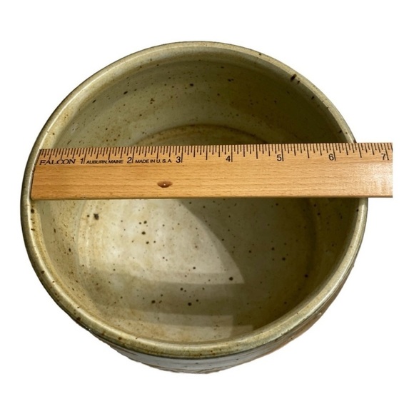 Hand thrown stoneware art pottery vase studio blue signed by Artist D. Hurick - Picture 12 of 15